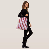 Sac Ajustable Bande de menthe rose et rouge (Sur le modèle)