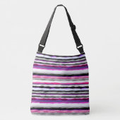 Sac Ajustable Bandes abstraites roses, blanches et grises (Devant)