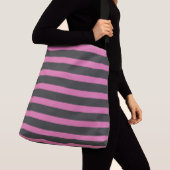 Sac Ajustable Bandes roses et gris (De près)