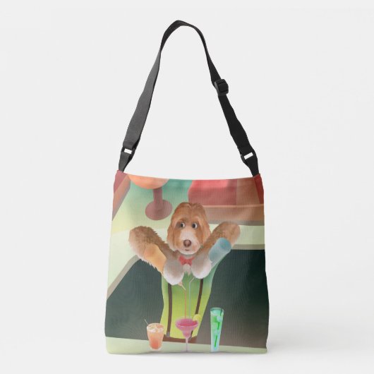 Sac Ajustable Bartending Dog in Retro Bar (Dos)