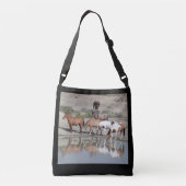 Sac Ajustable Bassin de lavage de sable Chevaux sauvages (Dos)