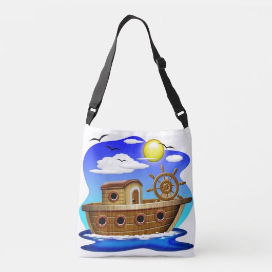 Sac Ajustable Bateau de pêche dessin animé (Dos)