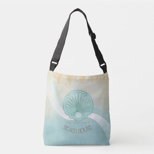 Sac Ajustable Beach House Clam Shell Aqua Blue ID623 (Devant)