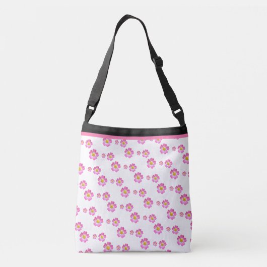 Sac Ajustable Beau Motif à fleurs roses (Dos)