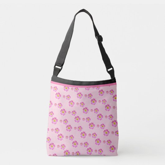 Sac Ajustable Beau Motif à fleurs roses (Devant)