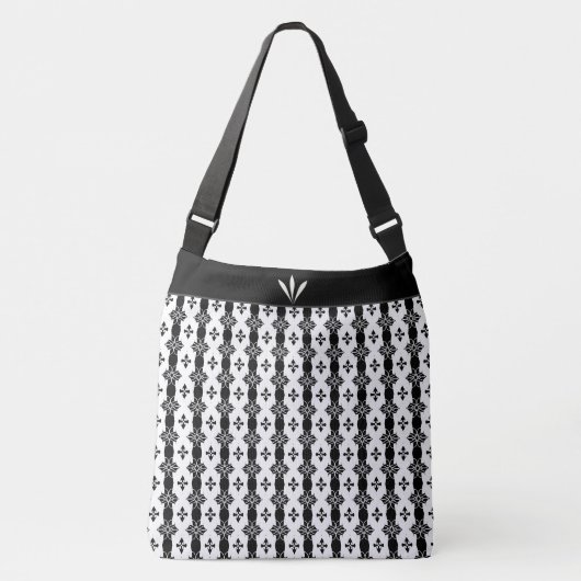 Sac Ajustable Beau Motif géométrique en noir et blanc (Devant)