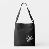 Sac Ajustable Beauticier / Barber Design Argent sur nom noir (Dos)