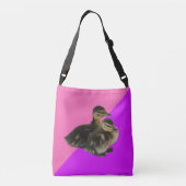 Sac Ajustable Bébé Canards sur framboise rose et sorbet pourpre (Dos)