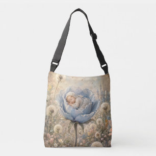 Sac Ajustable Bébé endormi dans une fleur bleue