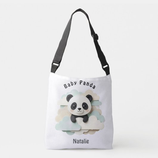 Sac Ajustable Bébé Panda Plié | Origami Mignon (Devant)