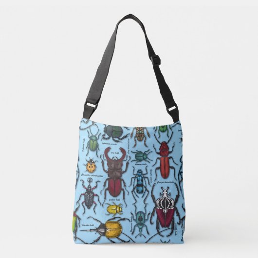 Sac Ajustable Beetons sur bleu (Devant)