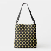 Sac Ajustable Beige doré Quatre Points Motif sur Noir (Dos)