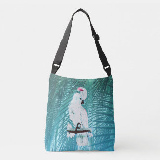 Sac Ajustable Belle cacatoès blanc palmier tropical feuille