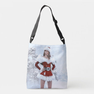 Sac Ajustable Belle femme de Noël au-dessus de la neige hivernal