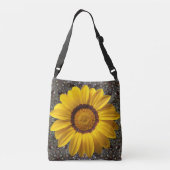Sac Ajustable Belle fleur jaune sur arrière - plan abstrait (Dos)