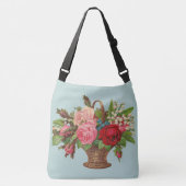 Sac Ajustable belle impression de panier de fleurs victoriennes (Devant)
