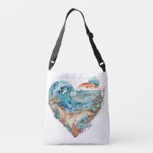 Sac Ajustable Belle Plage Sable Océan Palmiers (Dos)