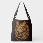 Sac Ajustable belle tabby à cheveux longs imprimé chat (Devant)