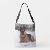 Sac Ajustable Berger allemand magnifique dans la neige (Dos)