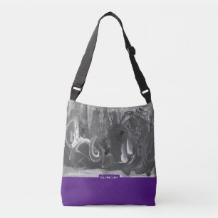 Sac Ajustable Berry&Grey, Abstract Art