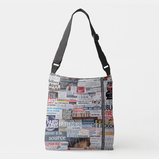 Sac Ajustable Besace "Jeux de journaux" (Devant)