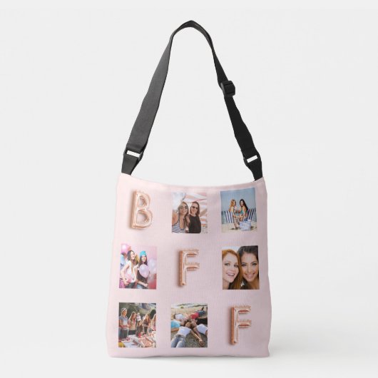 Sac Ajustable Best Friends rose or blush photo collage (Devant)