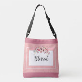 Sac Ajustable Bienheureux Pink Floral Pays rose et blanc (Dos)