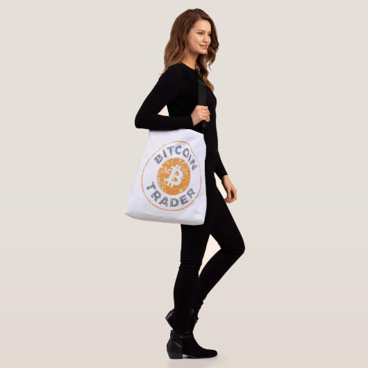 Sac Ajustable Bitcoin Trader Grunge Texte Cercle Plan (Sur le modèle)