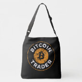 Sac Ajustable Bitcoin Trader Grunge Texte Cercle Plan Noir (Dos)