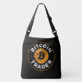 Sac Ajustable Bitcoin Trader Grunge Texte Cercle Plan Noir (Devant)