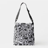 Sac Ajustable Black and White Geometric Art 25 (Dos)