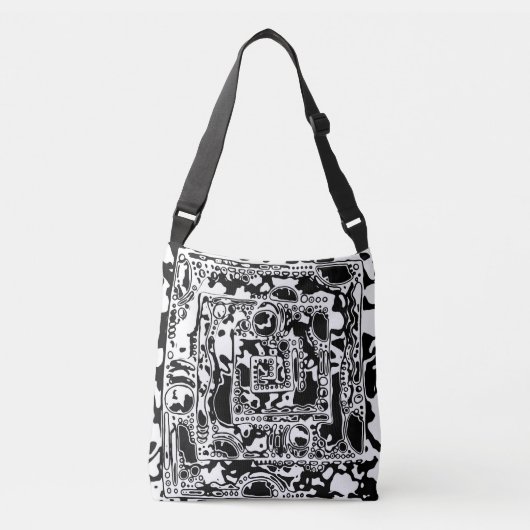 Sac Ajustable Black and White Geometric Art 25 (Devant)