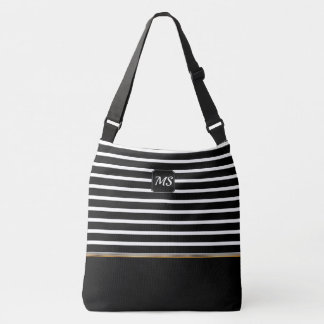 Sac Ajustable Black and White Striped - Customize