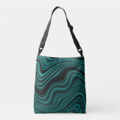 Sac Ajustable Black & Emerald Wavy Abstraction (Dos)