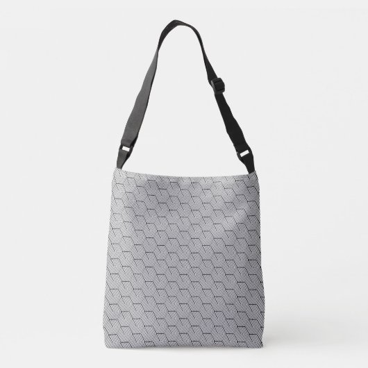 Sac Ajustable Black Pattern Line Cube Geometry Simple (Dos)