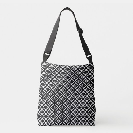 Sac Ajustable Black & White Crossbody Bag / Shoulder Tote (Devant)