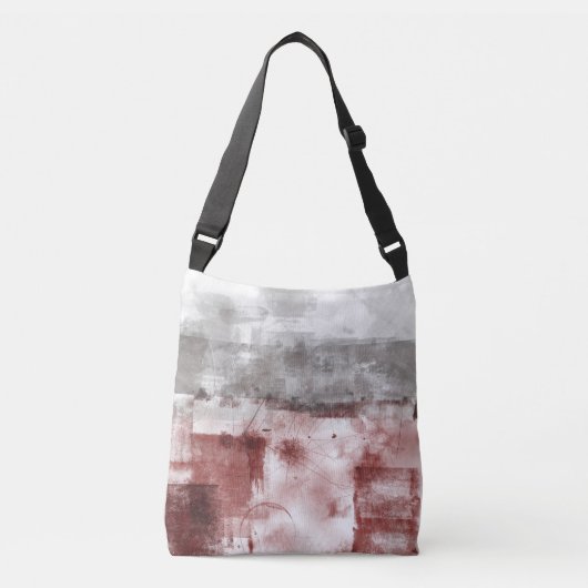 Sac Ajustable Blanc Gris Bourgogne Rustique Moderne Abstrait Nr5 (Devant)