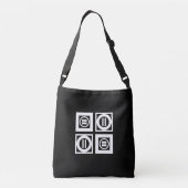 Sac Ajustable Blanc sur noir Géométrique Equal Signal Motif Four (Dos)
