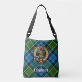 Sac Ajustable Blason de Clan Colquhoun sur tartan (Devant)