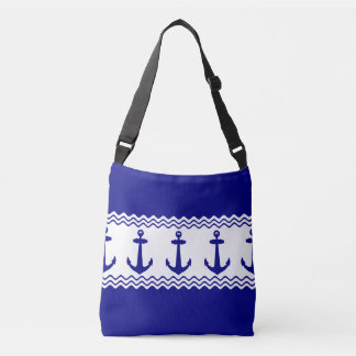 Sac Ajustable Bleu Blanc Ancre nautique Frappes côtières
