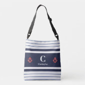 Sac Ajustable Bleu blanc de la marine marine (Dos)