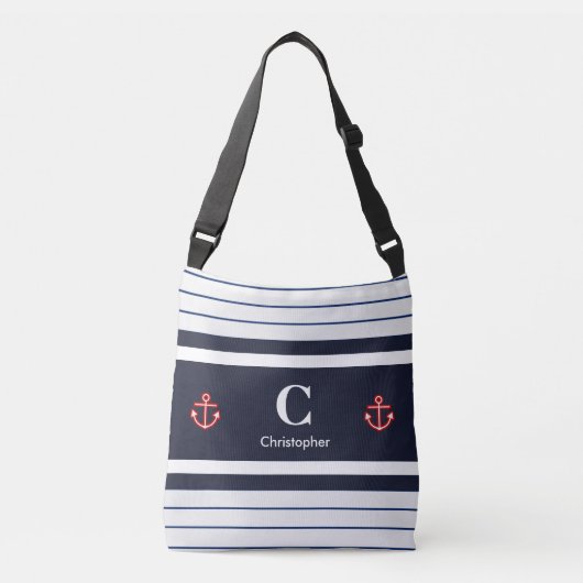 Sac Ajustable Bleu blanc de la marine marine (Devant)