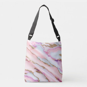 Sac Ajustable Bleu clair rose Agneau Marbre Collection moderne