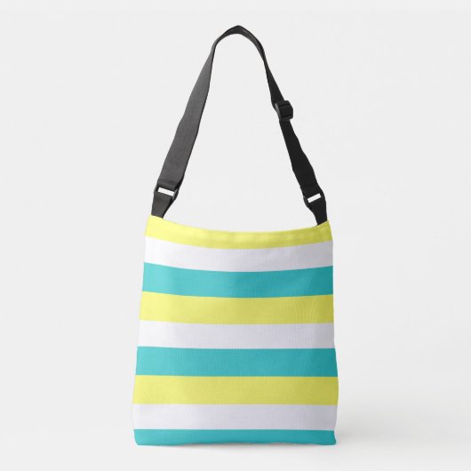 Sac Ajustable Bleu d'Aqua, jaune citron et blanc (Devant)