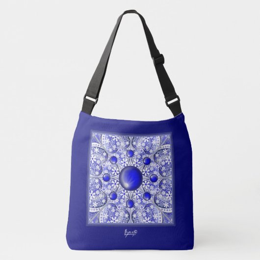 Sac Ajustable Bleu de dentelle en céramique de Grèce (Devant)