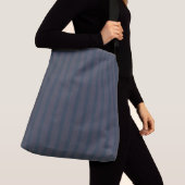 Sac Ajustable Bleu de marine moderne et plum rayé (De près)