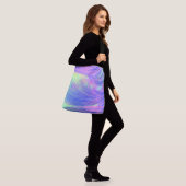 Sac Ajustable Bleu élégant violet Abstrait plumes (Sur le modèle)