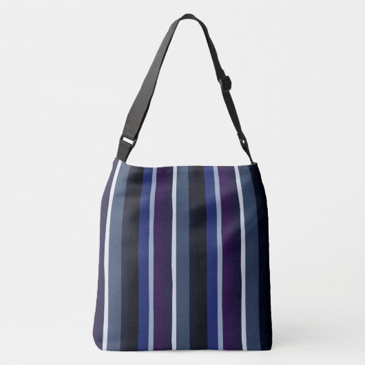 Sac Ajustable Bleu et pourpre Abstrait rayures (Dos)
