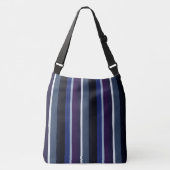 Sac Ajustable Bleu et pourpre Abstrait rayures (Devant)