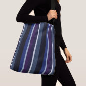 Sac Ajustable Bleu et pourpre Abstrait rayures (De près)